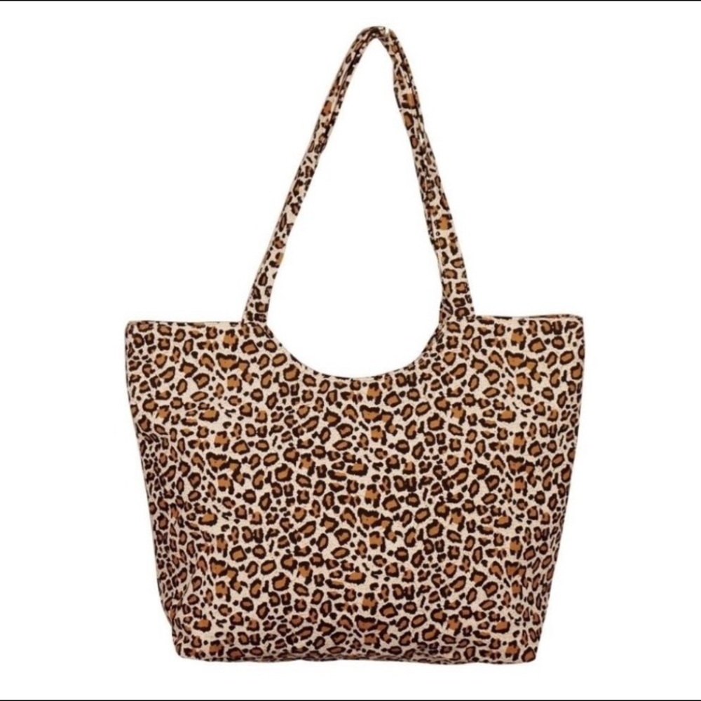 ๐2x HP๐ Leopard Print Canvas Tote - Picture 2 of 6